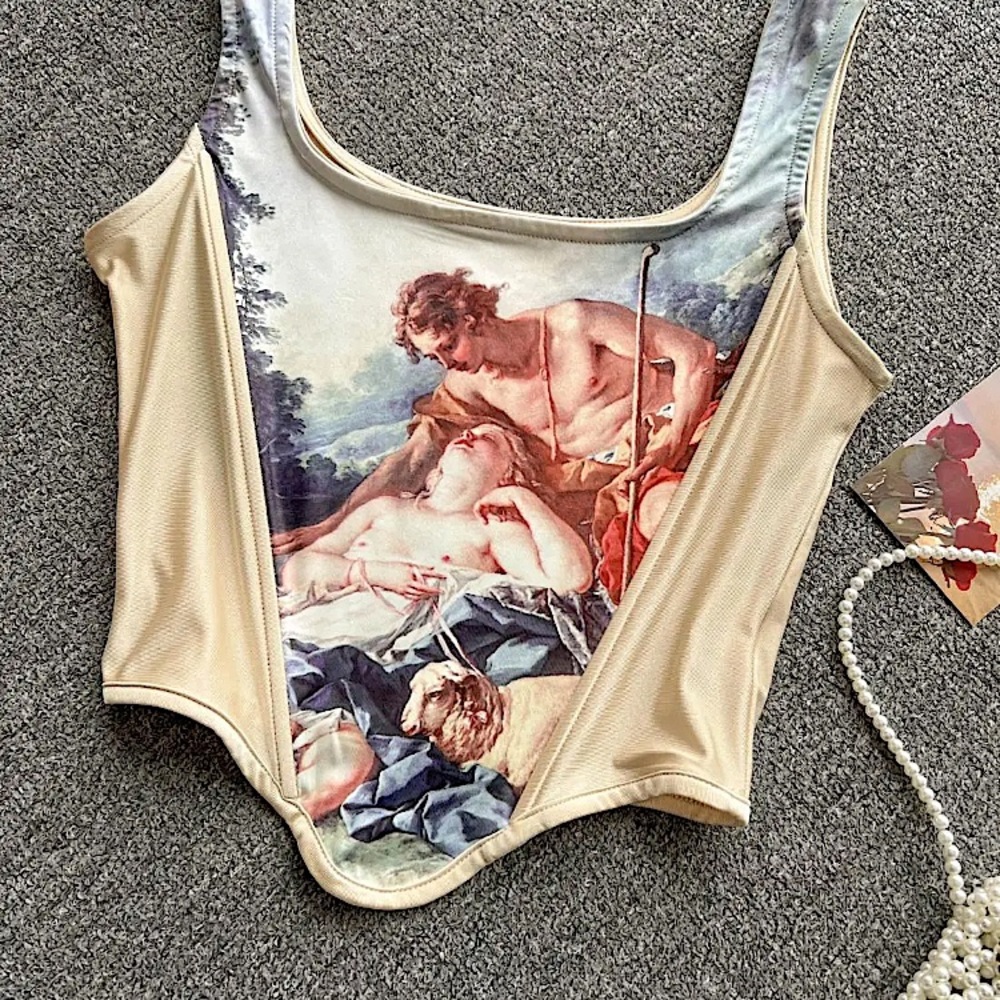 HP!✨Renaissance art boned corset top - Picture 15 of 16